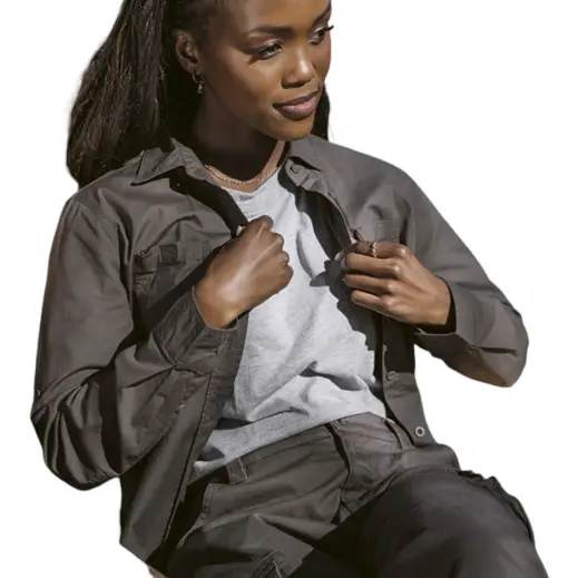 Ladies Heritage Stretch Long Sleeve Shirt Model Display